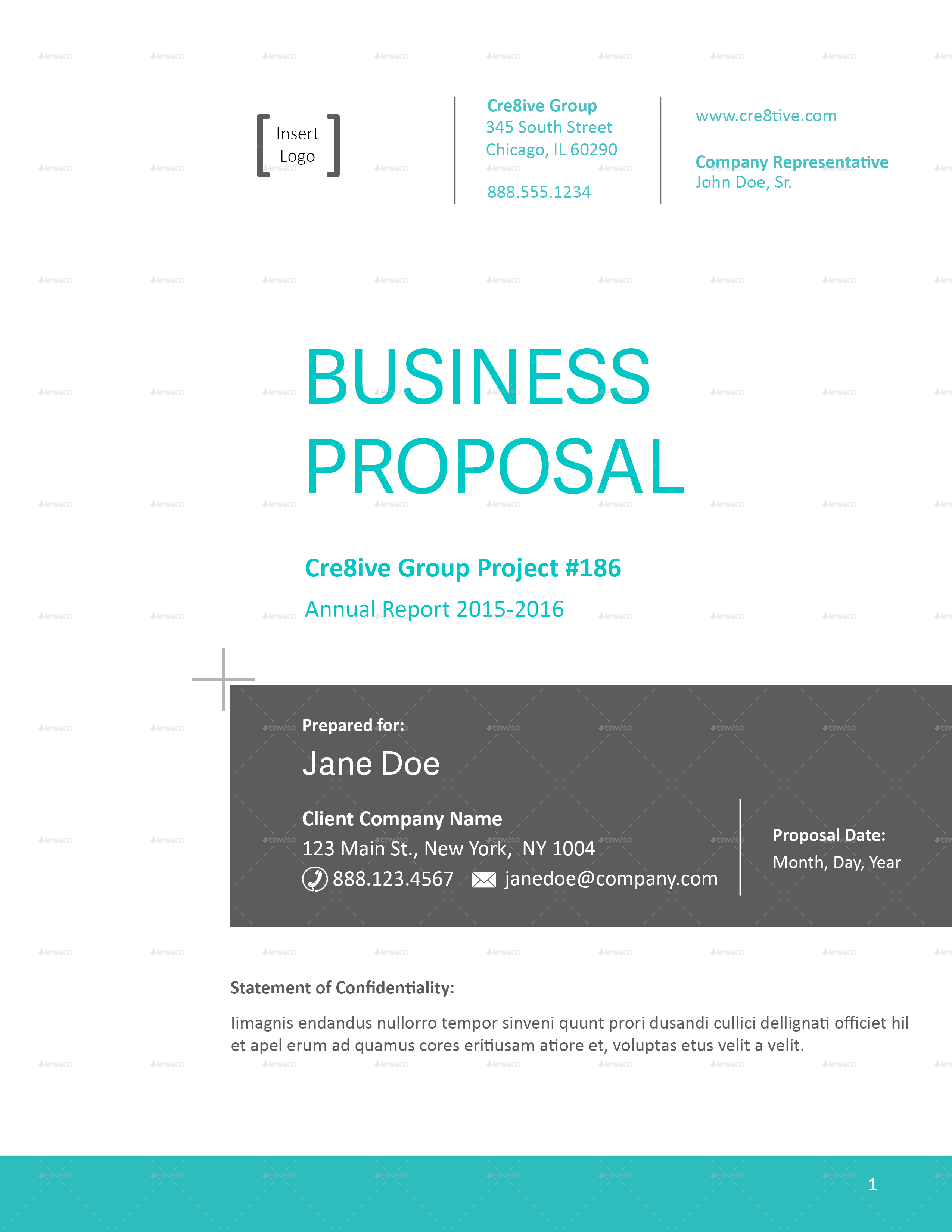 business proposal template by caallen graphicriver business proposal cover page